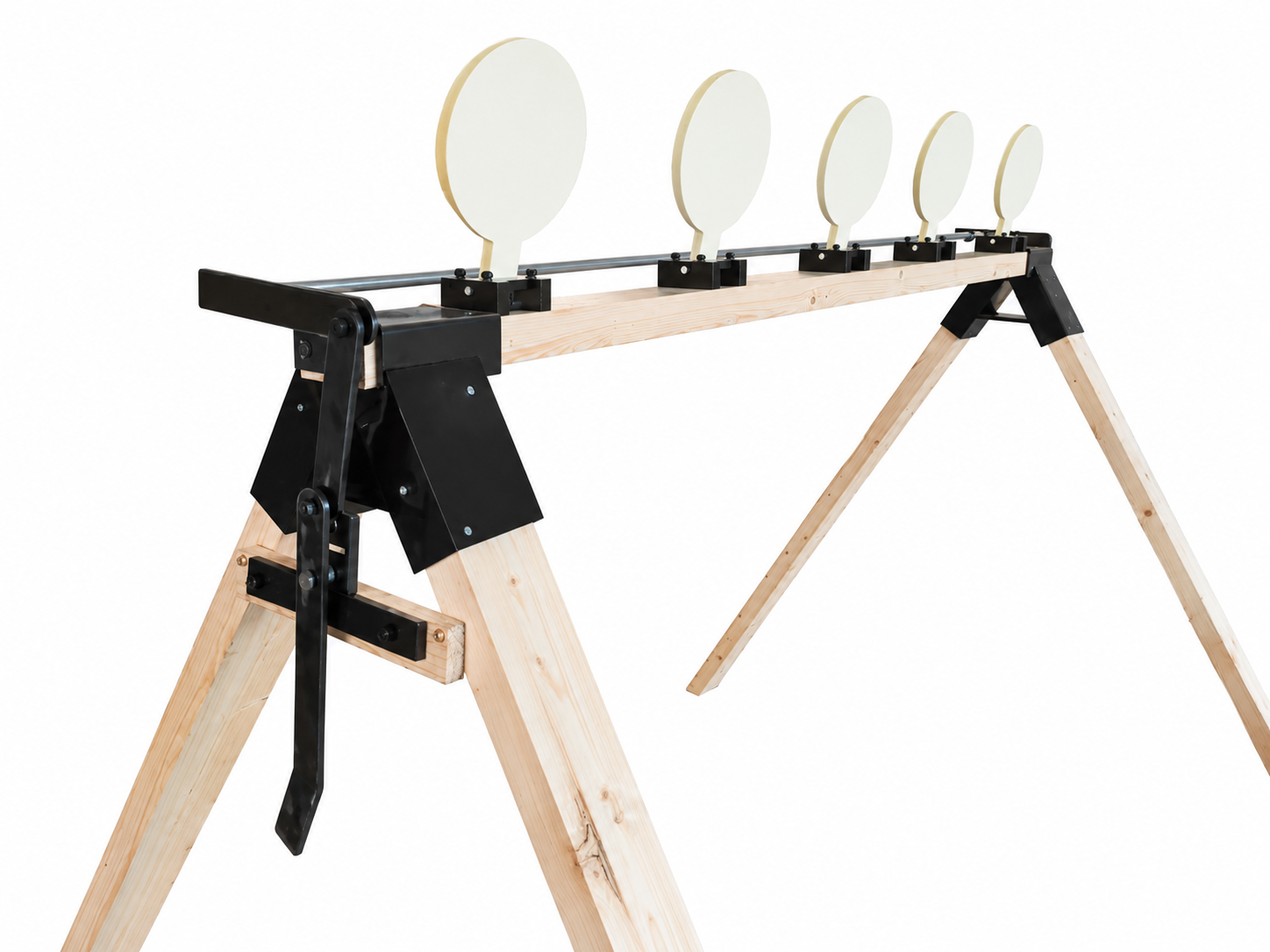 FA200-SP falling plate system with five plastic targets and mechanical reset system.