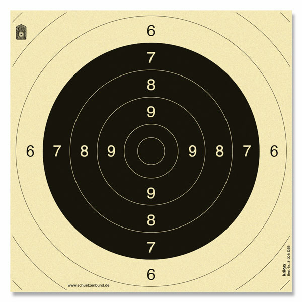 Wettkampfspiegel mit DSB Signum für Gewehr 100 m & Pistole 25/50 m