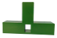 Zwei schwarze Verbinder für Holzprofile auf weißem Hintergrund.
